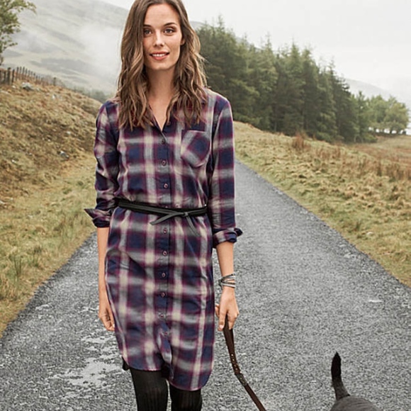 long sleeve flannel dress